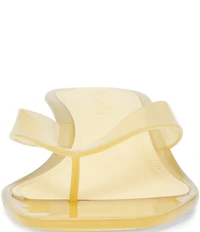 Steve Madden Tracie Jelly Clear Kitten Heel Thong Sandals