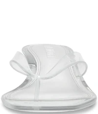 Steve Madden Tracie Jelly Clear Kitten Heel Thong Sandals