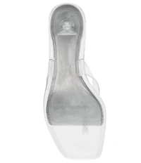 Steve Madden Tracie Jelly Clear Kitten Heel Thong Sandals