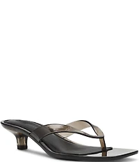 Steve Madden Tracie Jelly Clear Kitten Heel Thong Sandals