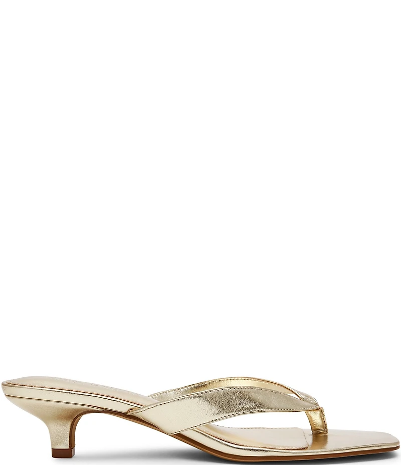 Steve Madden Tracie Kitten Heel Thong Dress Sandals