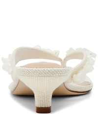 Steve Madden Tracie Shell Ornament Kitten Heel Thong Dress Sandals