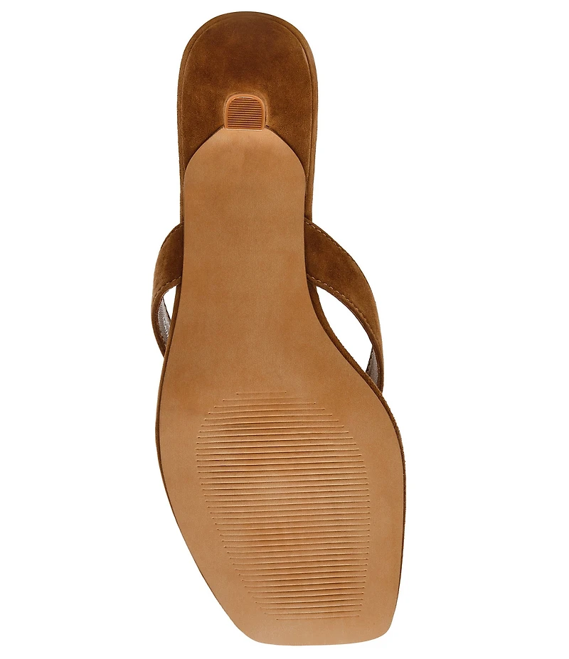 Steve Madden Tracie Suede Kitten Heel Thong Dress Sandals