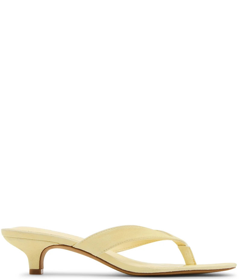 Steve Madden Tracie Suede Kitten Heel Thong Dress Sandals