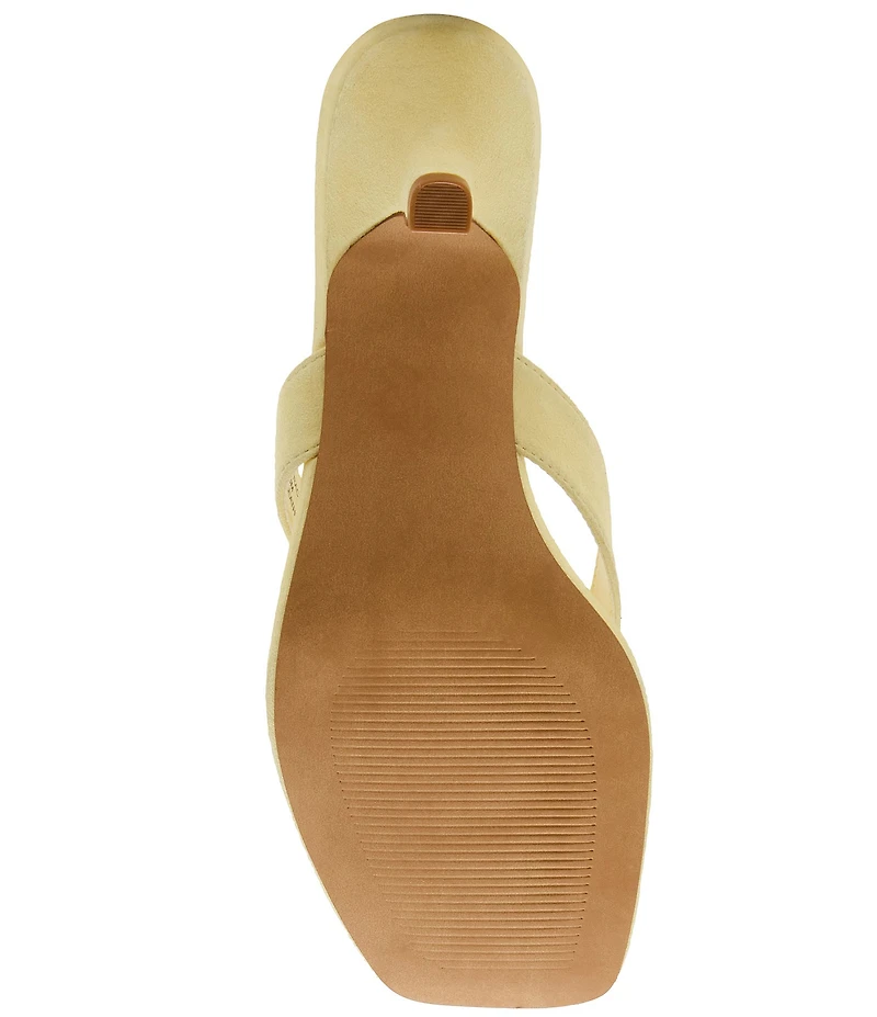 Steve Madden Tracie Suede Kitten Heel Thong Dress Sandals
