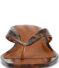 Steve Madden Tracie Tortoise Print Jelly Kitten Heel Thong Sandals