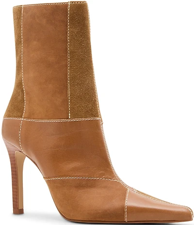 Steve Madden Trial Leather Patchwork Booties