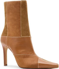 Steve Madden Trial Leather Patchwork Booties