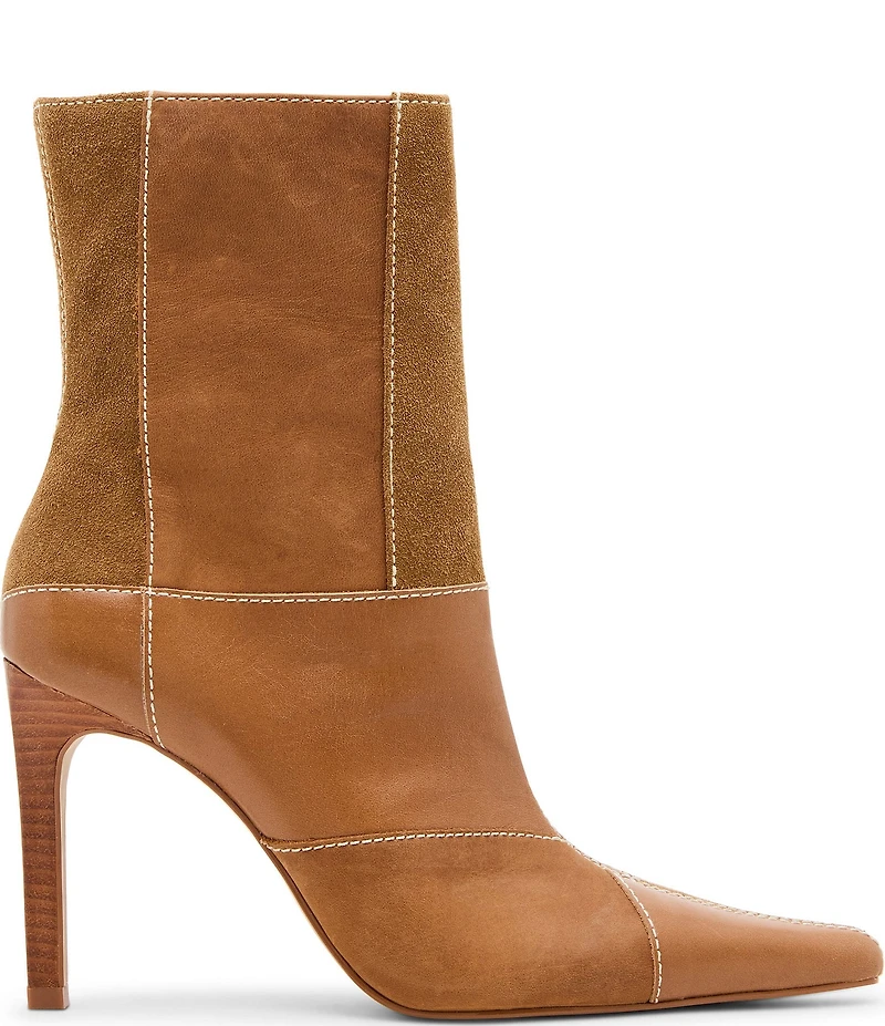 Steve Madden Trial Leather Patchwork Booties