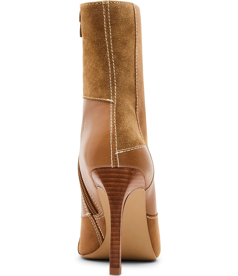 Steve Madden Trial Leather Patchwork Booties
