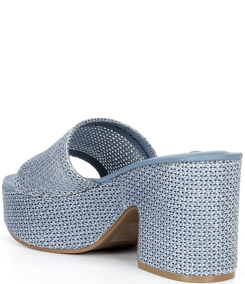 Steve Madden Trippy Crochet Platform Block Heel Slide Sandals