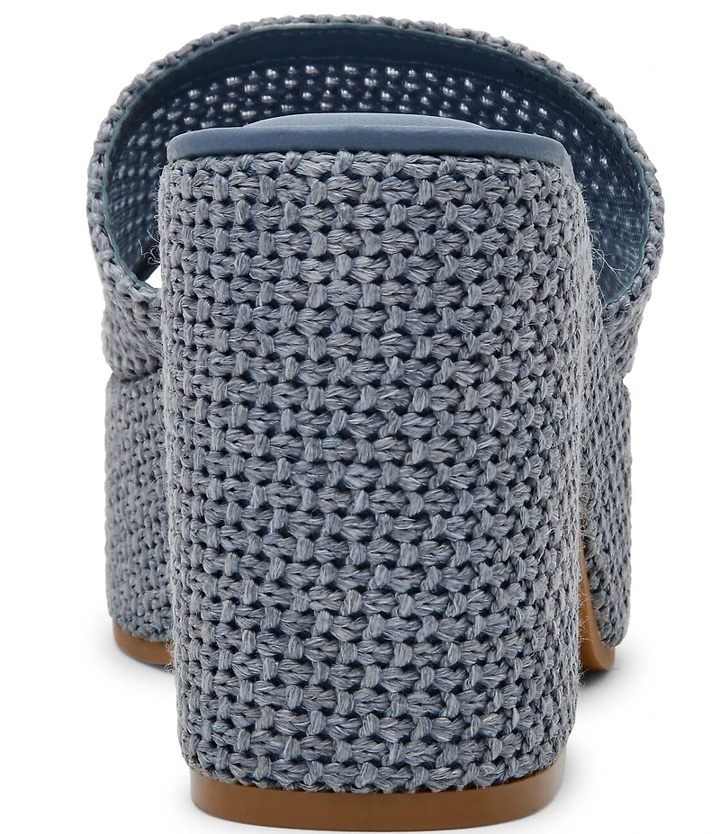 Steve Madden Trippy Crochet Platform Block Heel Slide Sandals