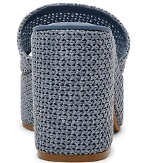 Steve Madden Trippy Crochet Platform Block Heel Slide Sandals