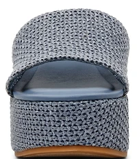 Steve Madden Trippy Crochet Platform Block Heel Slide Sandals