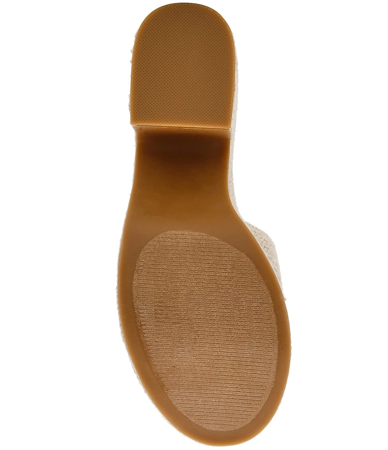 Steve Madden Trippy Woven Rope Platform Block Heel Slide Sandals