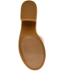 Steve Madden Trippy Woven Rope Platform Block Heel Slide Sandals