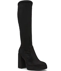 Steve Madden Twain Microsuede Knee High Block Heel Boots