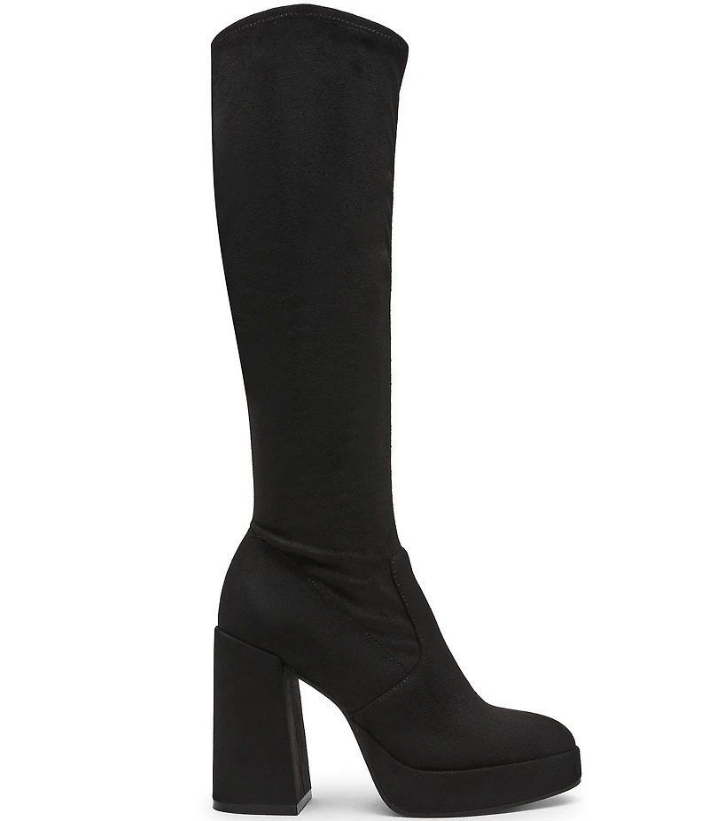 Steve Madden Twain Microsuede Knee High Block Heel Boots