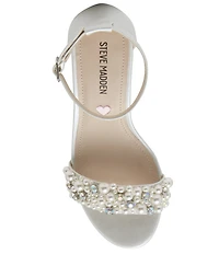 Steve Madden Girls' J-Carrson Pearl Embellished Dress Sandals (Youth)