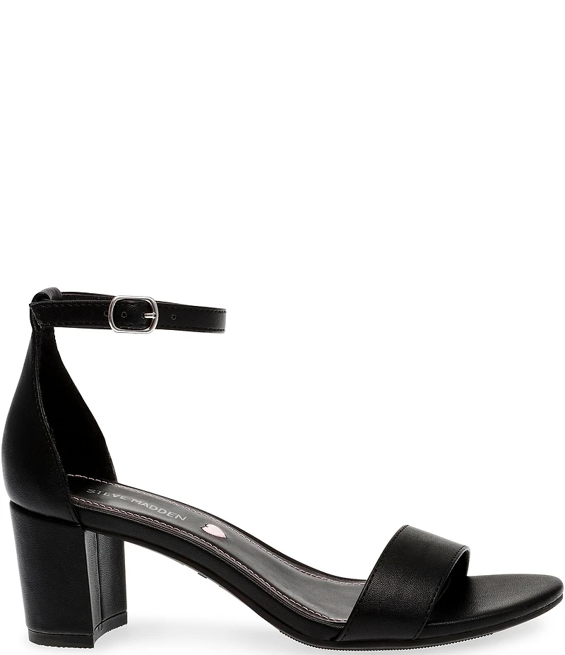 Steve Madden Tween Girls' J-Carrson Leather Block Heel Dress Sandals (Youth)