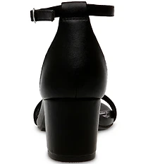 Steve Madden Tween Girls' J-Carrson Leather Block Heel Dress Sandals (Youth)