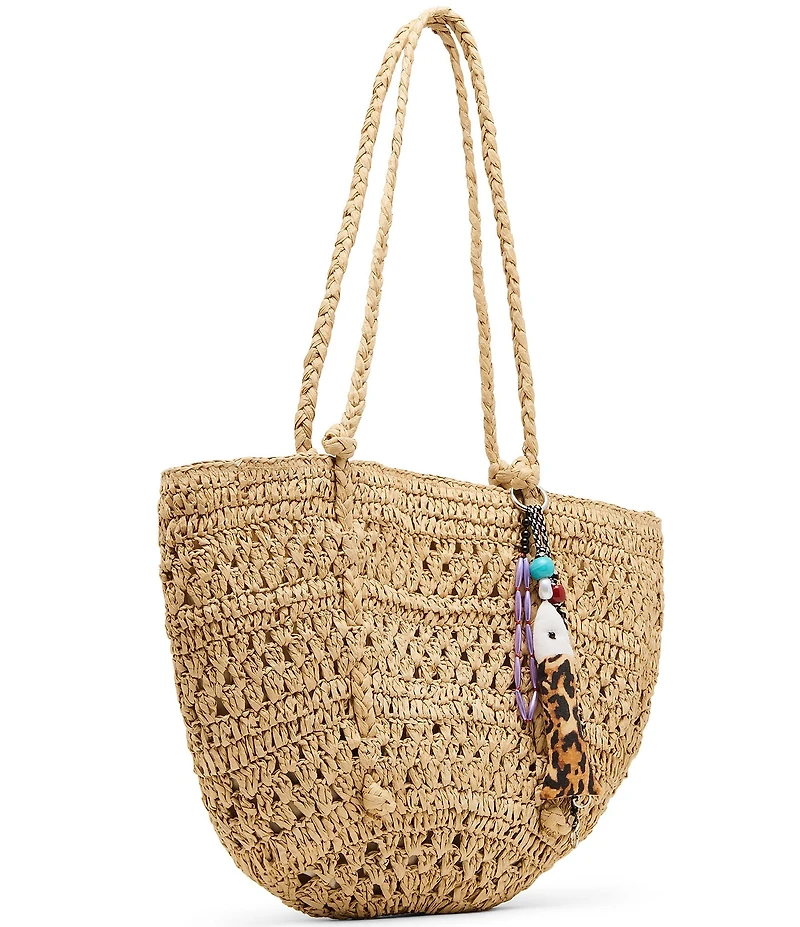 Steve Madden Tydes Raffia Shopper Bag