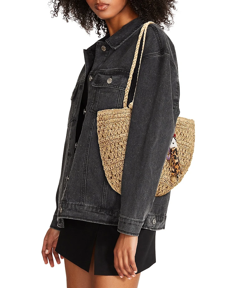 Steve Madden Tydes Raffia Shopper Bag