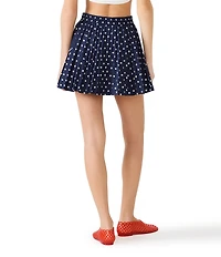 Steve Madden Tyria Polka Dot Poplin Flare Mini Skirt