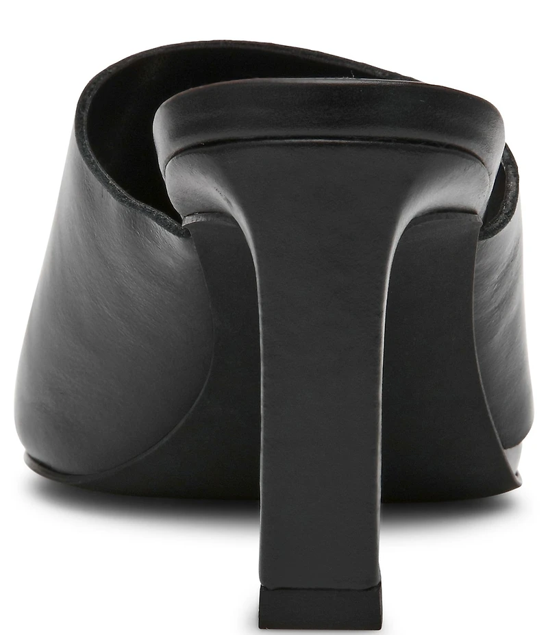 Steve Madden Valentin Glazed Leather Toe Loop Dress Slide Sandals
