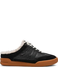 Steve Madden Vandy Leather Faux Fur Backless Mule Sneakers