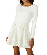 Steve Madden Vani Long Sleeve Sweater Mini Dress