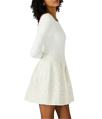 Steve Madden Vani Long Sleeve Sweater Mini Dress