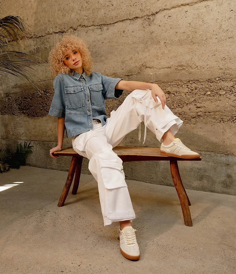 Steve Madden Verdict Mixed Media Low-Top Lace Up Sneakers