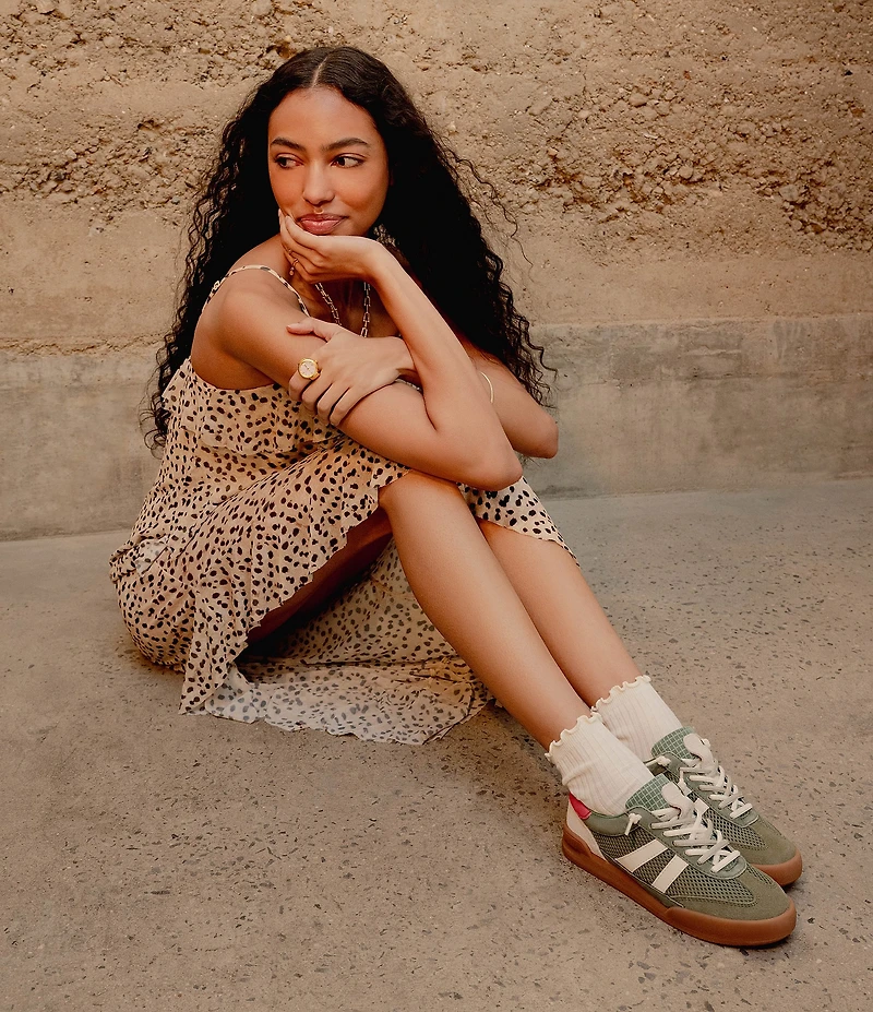 Steve Madden Verdict Mixed Media Low-Top Lace Up Sneakers