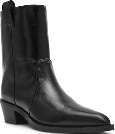 Steve Madden Vinny Leather Pointed Toe Ankle Boots