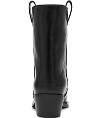 Steve Madden Vinny Leather Pointed Toe Ankle Boots