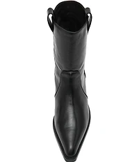 Steve Madden Vinny Leather Pointed Toe Ankle Boots