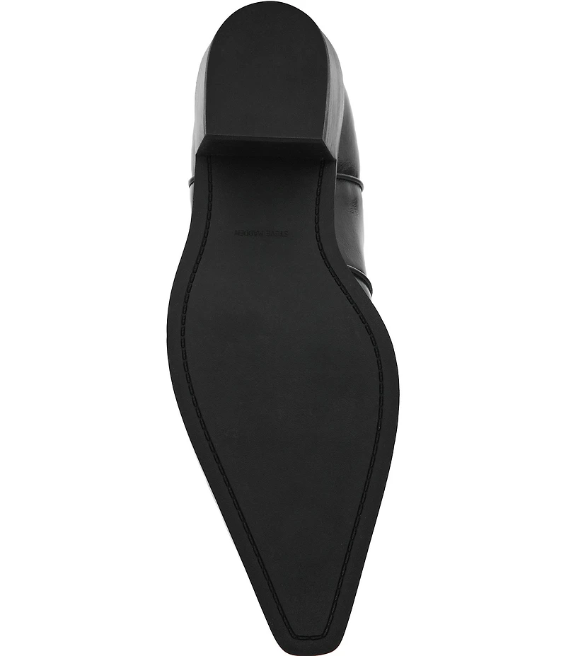 Steve Madden Vinny Leather Pointed Toe Ankle Boots
