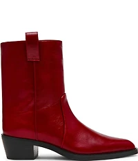 Steve Madden Vinny Leather Pointed Toe Ankle Boots