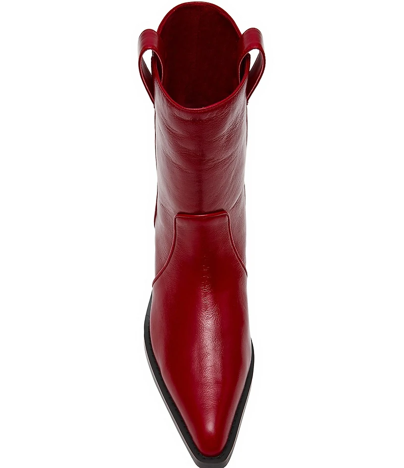 Steve Madden Vinny Leather Pointed Toe Ankle Boots