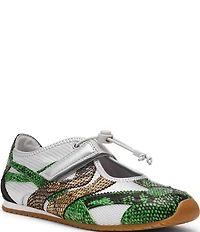 Steve Madden Viper Snake Print Low Top Mary Jane Sneakers