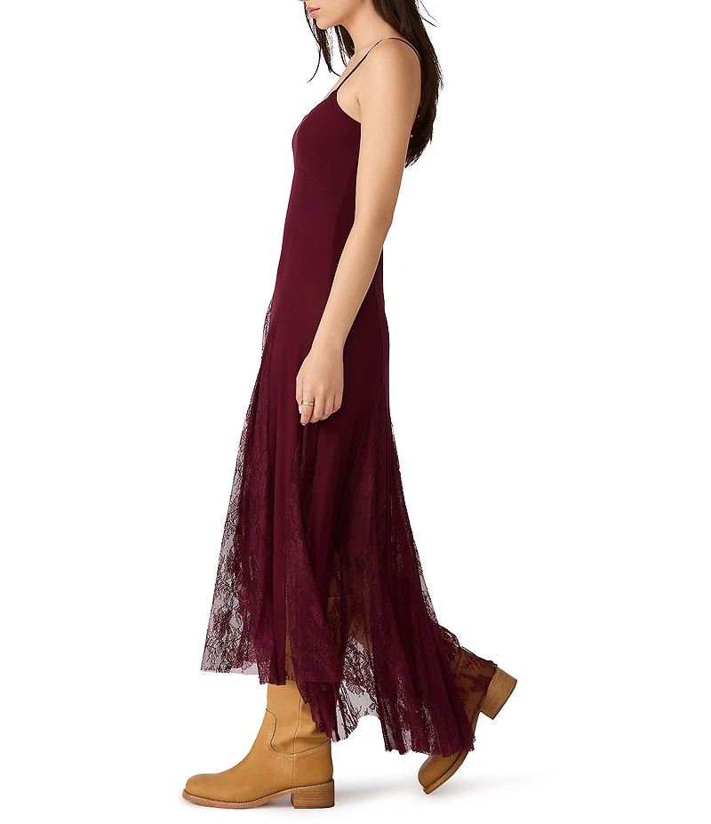 Steve Madden Vita Scoop Neck Sleeveless Mesh Midi Dress