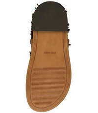 Steve Madden Wendell Suede Beaded Fringe Ankle Wrap Sandals