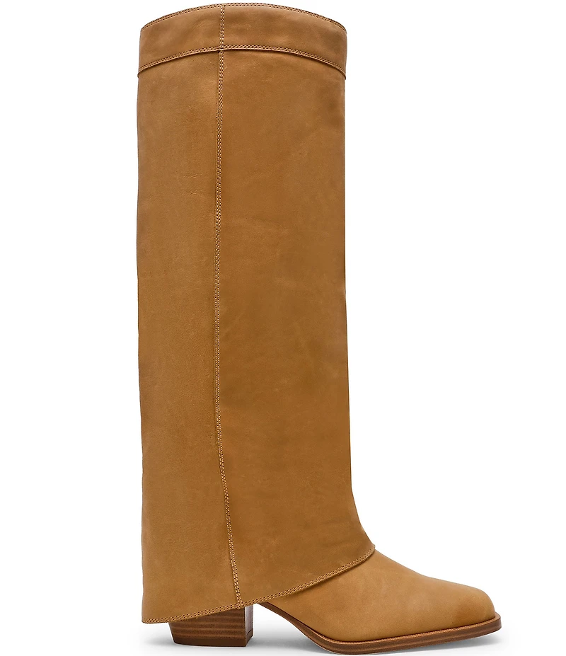 Steve Madden Winnick Leather Foldover Knee High Boots