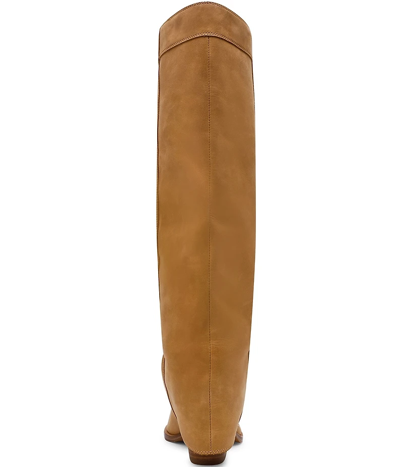 Steve Madden Winnick Leather Foldover Knee High Boots