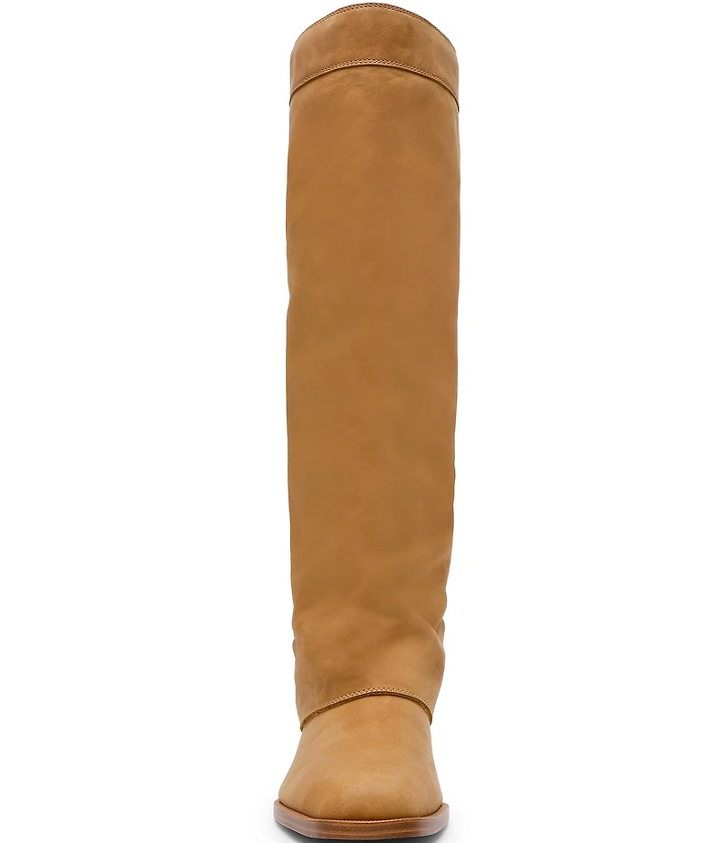 Steve Madden Winnick Leather Foldover Knee High Boots