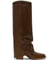 Steve Madden Winnick Leather Foldover Knee High Boots