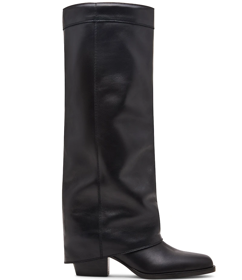 Steve Madden Winnick Leather Foldover Knee High Boots