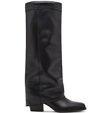 Steve Madden Winnick Leather Foldover Knee High Boots