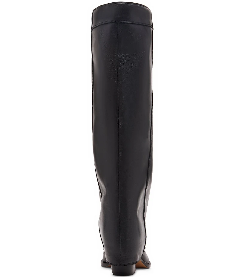 Steve Madden Winnick Leather Foldover Knee High Boots